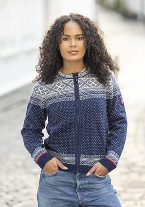 Setesdal jakke marine/hvit