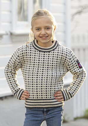 Islender Ullgenser, barn Naturhvit