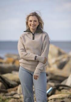 Viking Villmark Ullgenser m/glidelås Beige/oliven