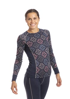 Viking Snø Trøye - Marine flerfarget Dame