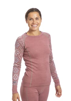 Viking Snø Trøye - Rosa m/mønstret arm Dame