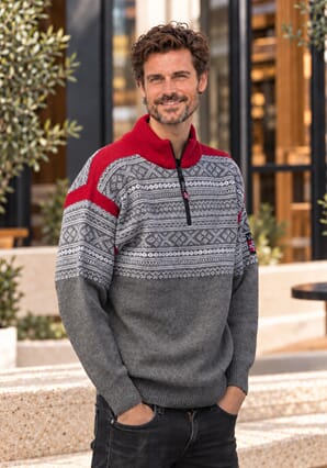 Viking Setesdal Ullgenser m/Fleece in neck Grå - Voksen